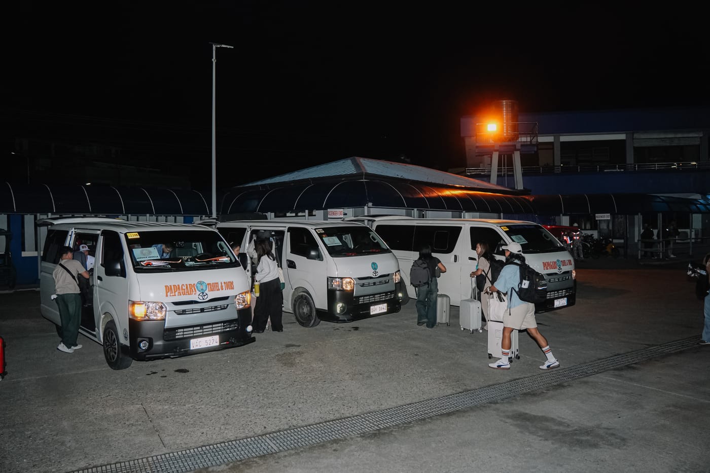 Papagabs Travel and Tours van fleet ready for a tour