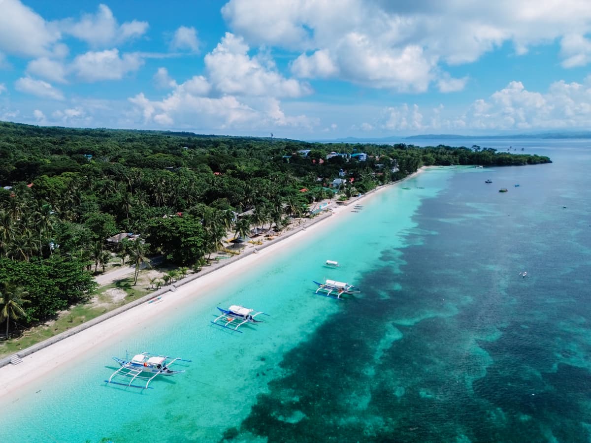 Aerial view of Carabao Island, Romblon