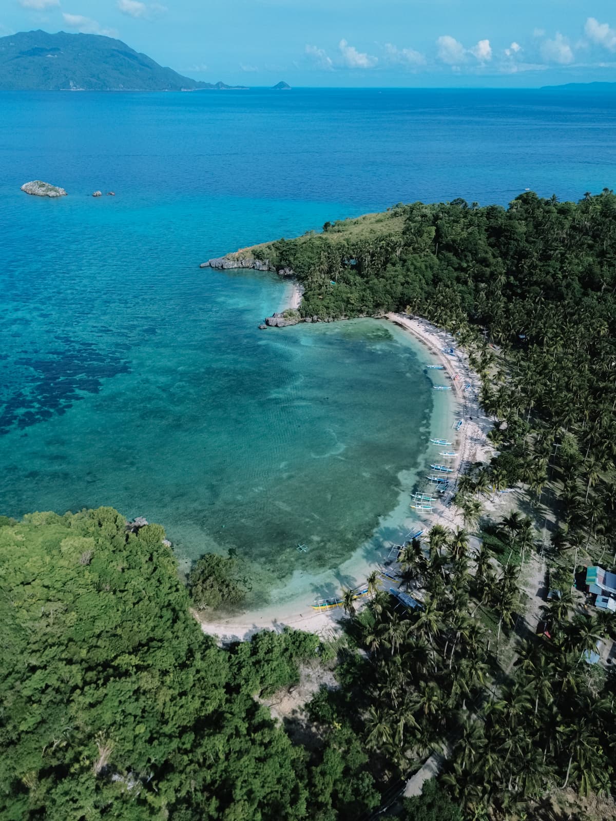 Aerial view of Cobrador Island, Romblon