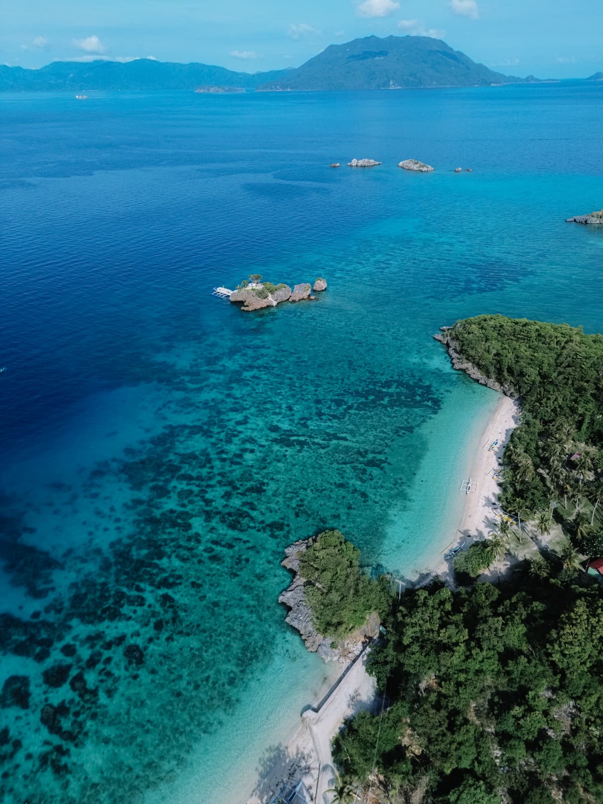 Aerial view of Cobrador Island, Romblon