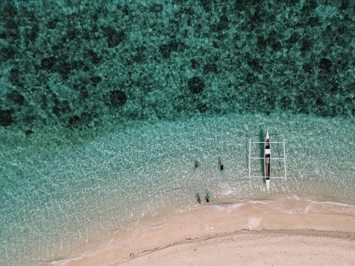 Aerial view of Cobrador Island, Romblon