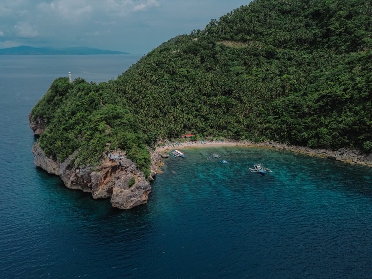 Aerial view of San Agustin, Romblon